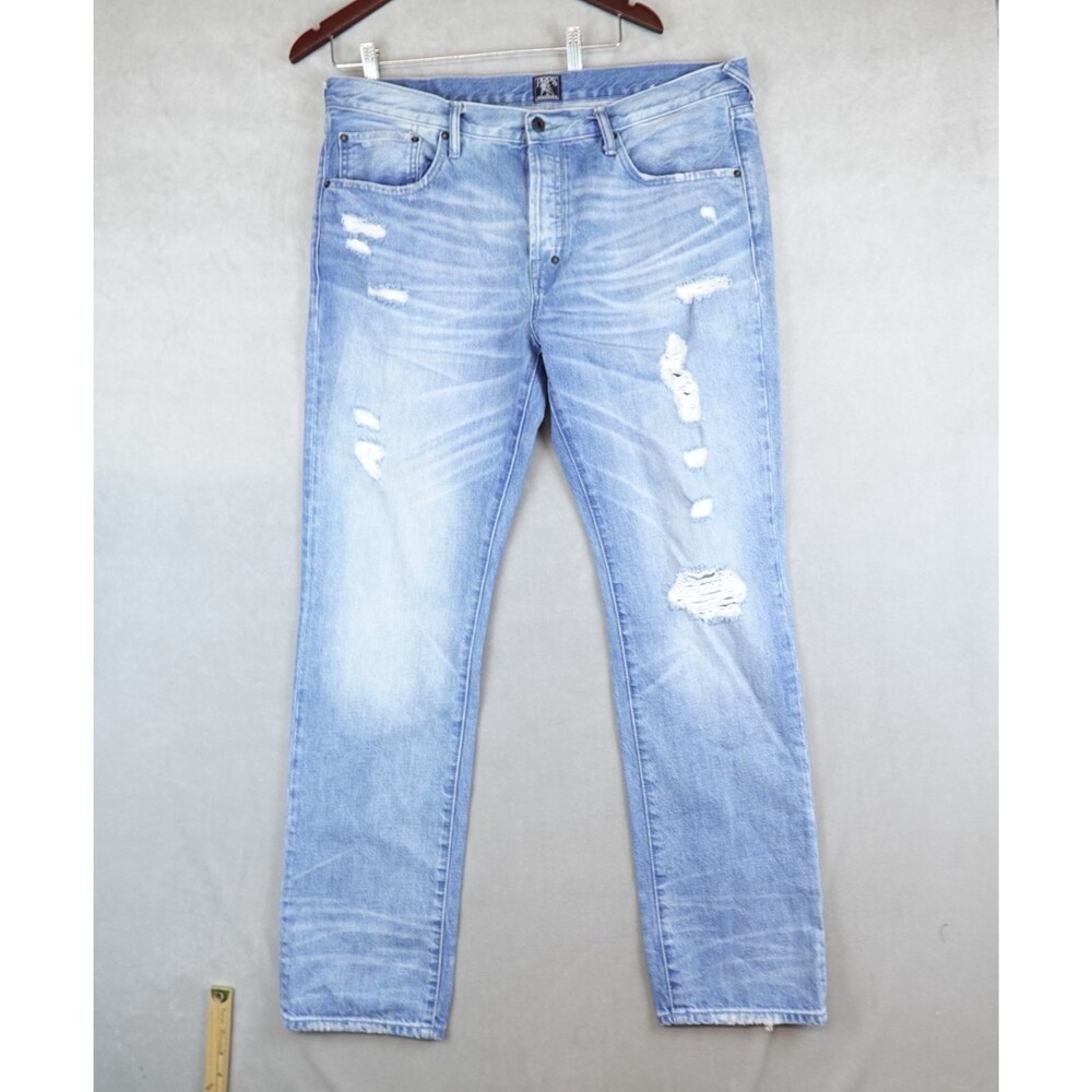 PRPS Jeans Mens Distressed Blue Light Wash Denim Mens 38x34